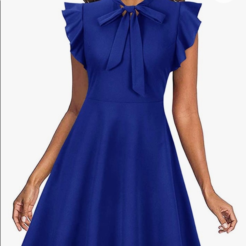 Large Blue , Classic Midi dress